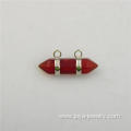 Charm Silver Red Carnelian Pendant 2016 Trendy with Fashion Hexagonal Shape